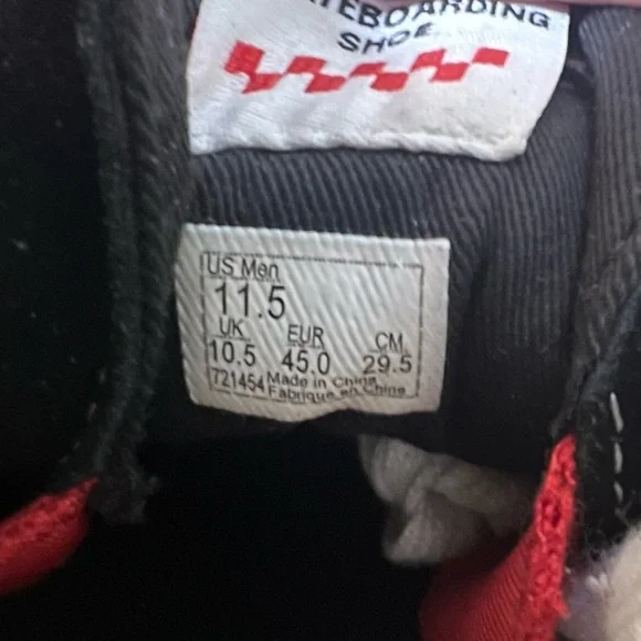 VANS New! Men’s Shoes Skate Grosso Mid University Red Blue Size 11.5 - Picture 8 of 9